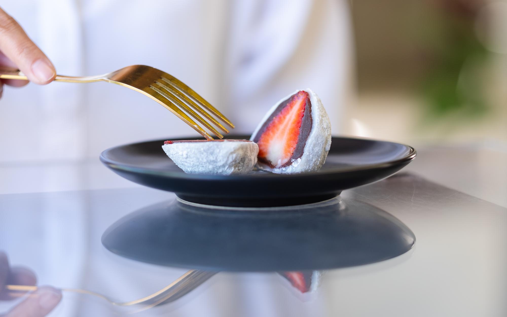 detal potrawy na porcelanie